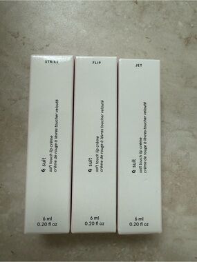 Glossier Soft-Touch Lip Crème Trio - Pale Pink Packaging